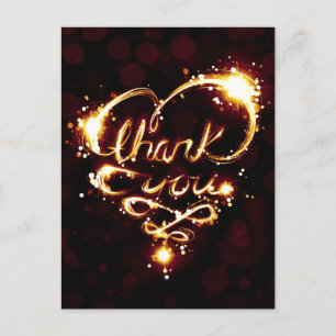 thank you light postcard