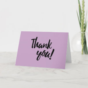 Thank You Lilac Purple Pastel Black Brush Script