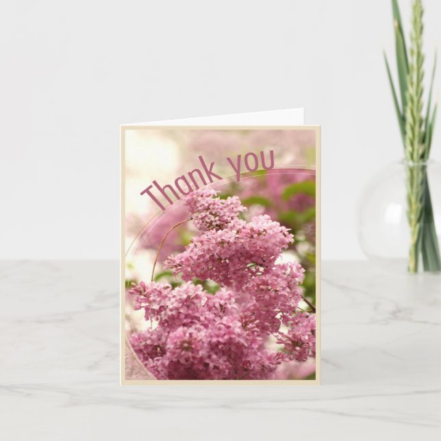 Thank you Lilacs Card (Front)