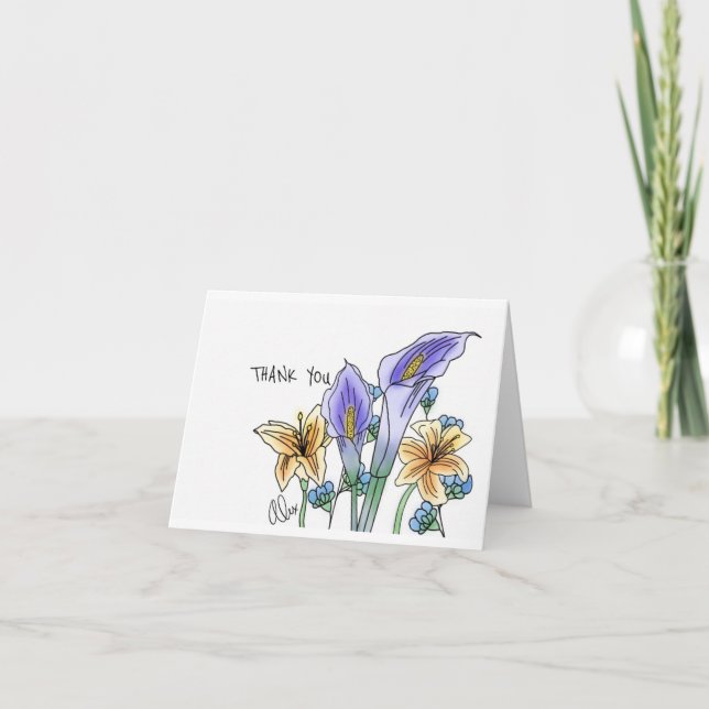 Thank you lillies card (Front)
