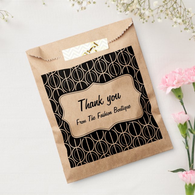 Thank you linked pattern custom business bags (Sealed)