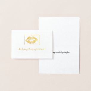 Thank You Lip Print Foil Card