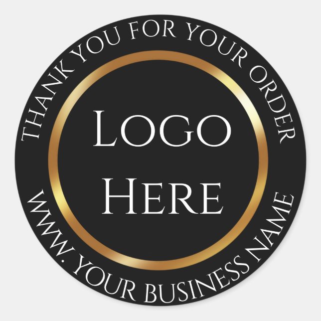 Thank you Logo Here  Classic Round Sticker (Front)