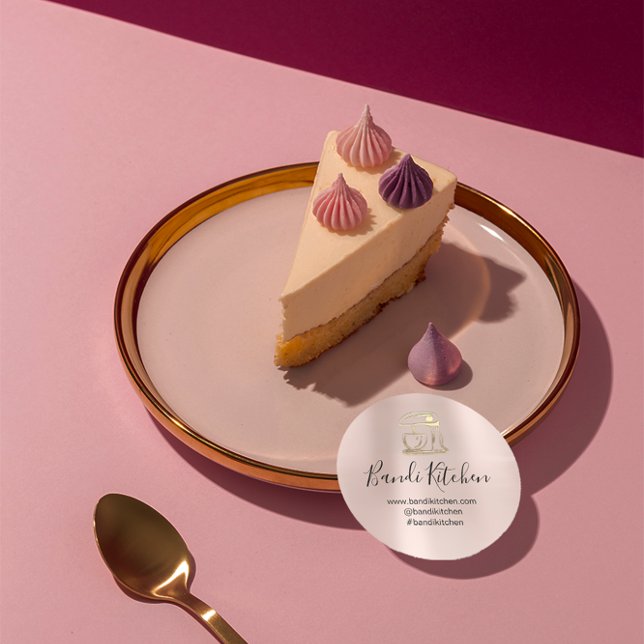 Thank You Logo Kitchen Cooking Bakery Sweet Shop  Classic Round Sticker (Thank You Logo Kitchen Cooking Bakery Sweet Shop Classic Round Sticker )