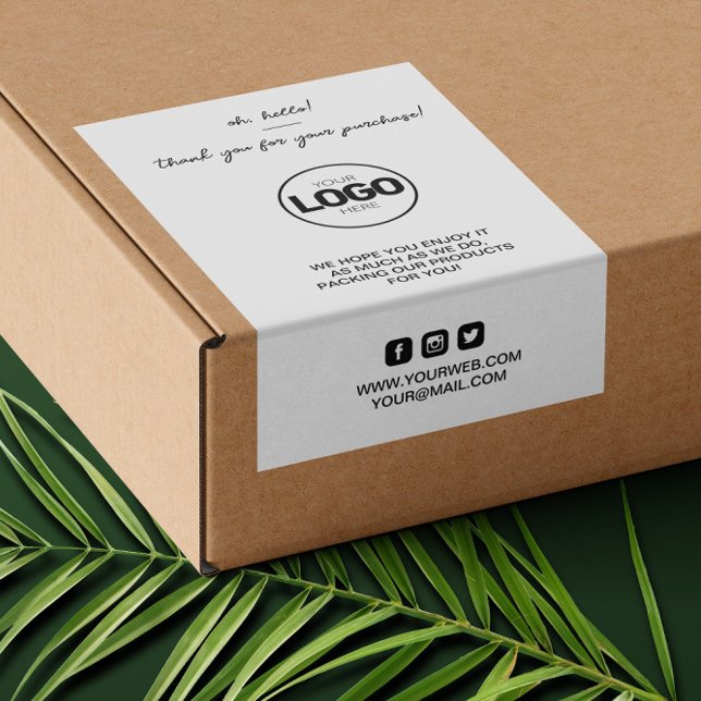 Thank You Logo Packaging Trendy Shipping Sticker (Creator Uploaded)