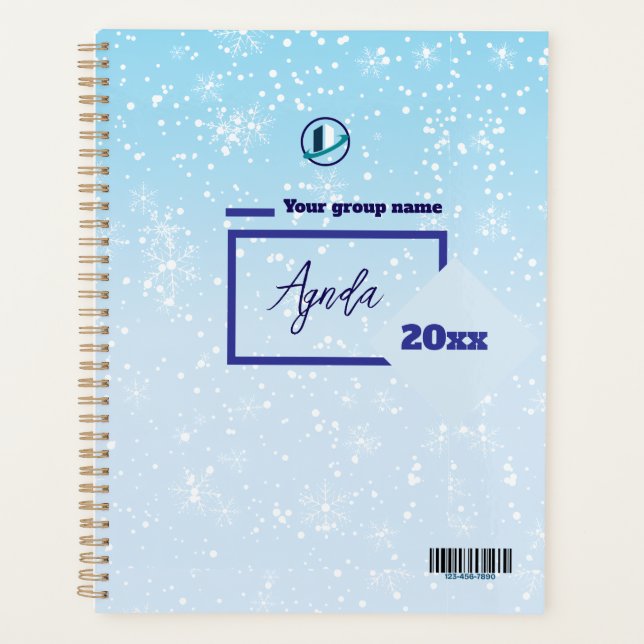 Thank you & Logo & Text personalise Planner (Front)