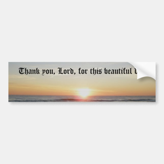 Thank you Lord Bumper Sticker (Front)