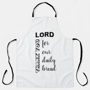 THANK YOU LORD   Our Daily Bread   Christian BLACK Apron