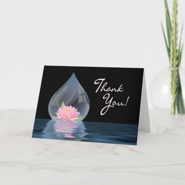 THANK YOU - LOTUS FLOWER IN WATERDROP (Front)
