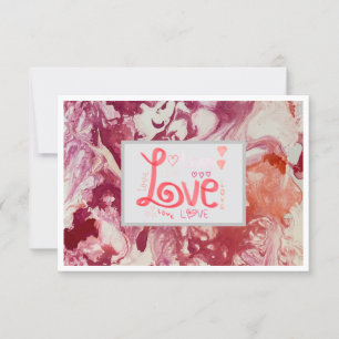 Thank You Love Flat Card 3.5" x 5" - Red