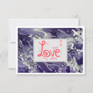 Thank You Love Notecard 3.5" x 5" - Purple