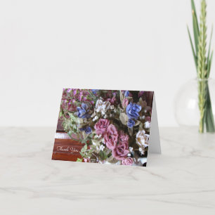 Thank You, Lovely Vintage Flowers Custom Inside You Card