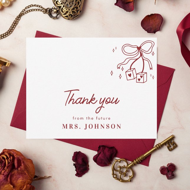 Thank You Lucky in Love Vegas Casino Bridal Shower Card (Creator Uploaded)