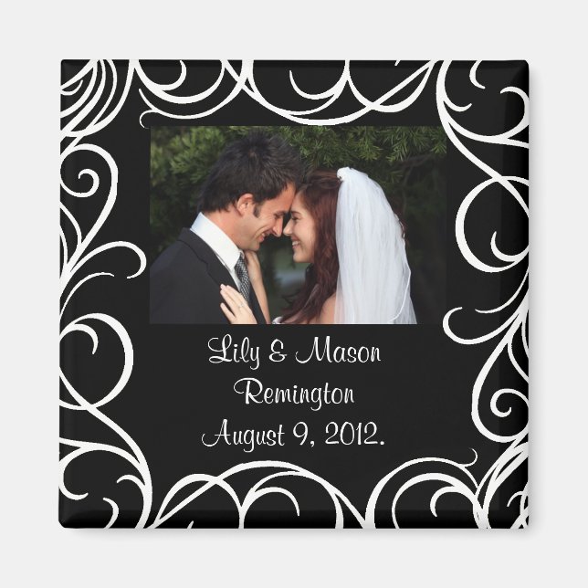 Thank You Magnet with Swirls (Front)