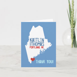 Thank you - Maine - Customisable Card
