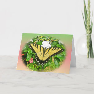 Thank You Male Tiger Swallowtail Butterfly Items Card