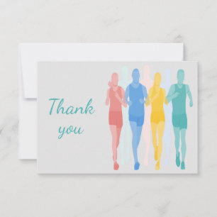 Thank You Marathon Runners Running Sport Card