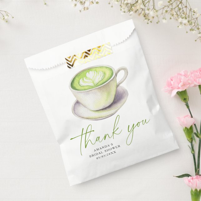  Thank you Matcha Tea Bridal shower  Favour Bags (Sealed)
