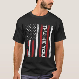 Thank You Memorial Day Retro American Flag Salute T-Shirt