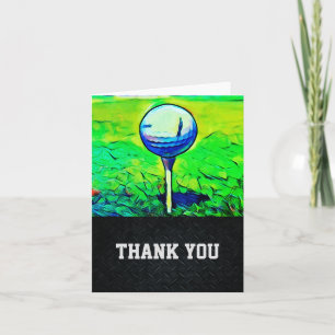 Thank You Men's Golfing Note Card