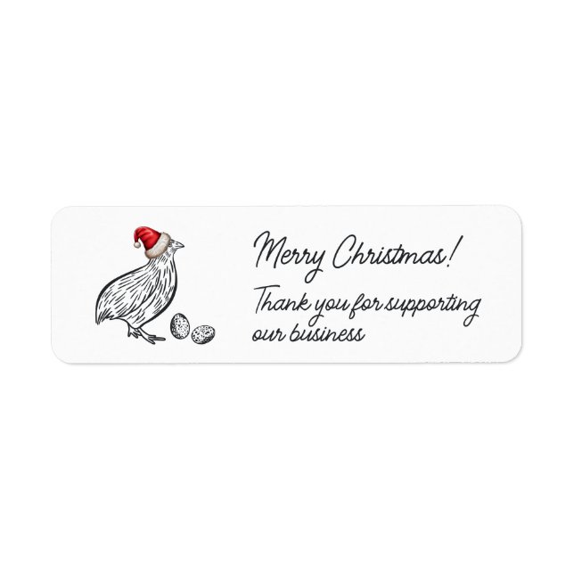 Thank You | Merry Christmas | Quail Egg Carton (Front)