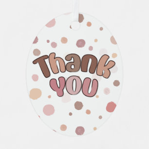 Thank you  metal tree decoration