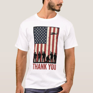 Thank You Military American Flag Shirt Design_1