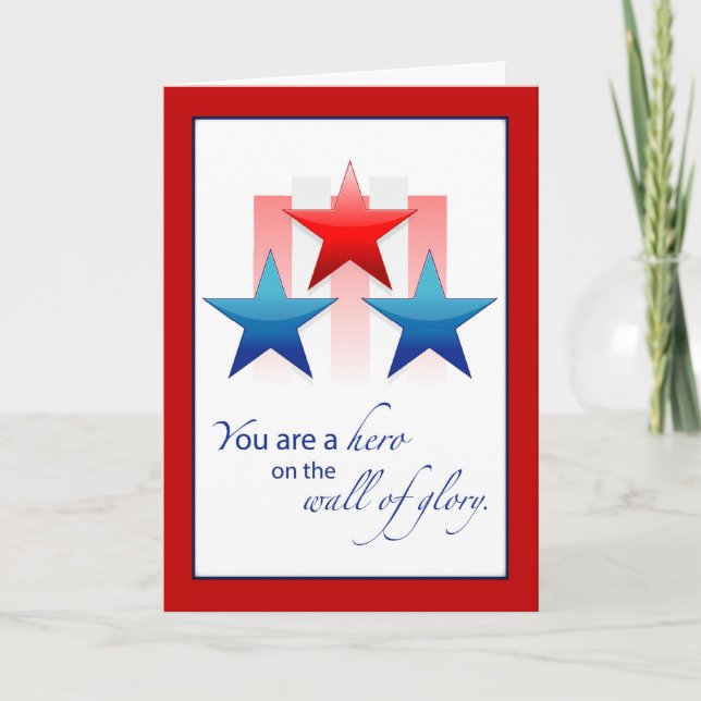 Thank You Military Service Patriotic Wall of Glory Card (Front)