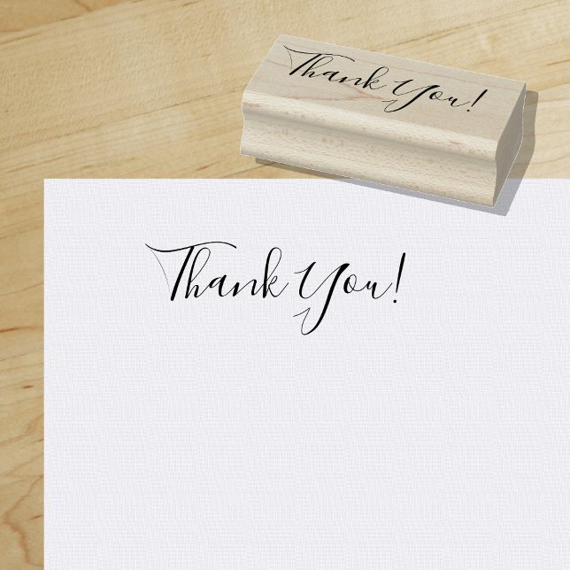 Thank You | Minimalist | Everyday Style Rubber Stamp ("Everyday is abundantly beautiful." 
Sincerely Best Wishes from Lucky Design World)