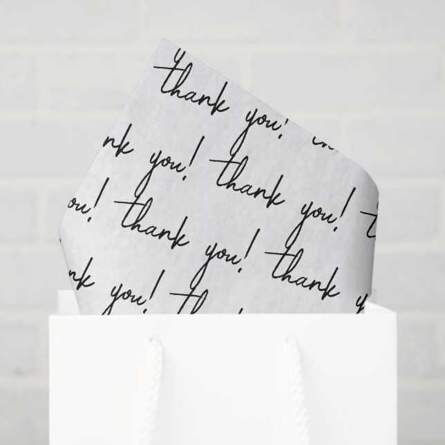 Thank You Minimalist Professional Branded Business Tissue Paper (Gift Bag)