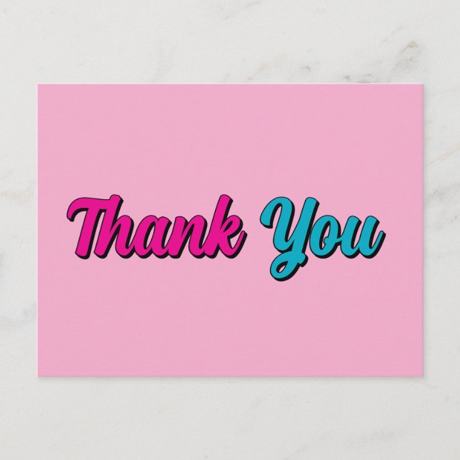 Thank You Minimalist Professional Modern Elegant Postcard (Front)
