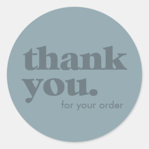Thank You  Minimalistic Minimalist Business Statio Classic Round Sticker