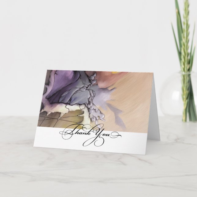 Thank You. Modern Abstract Painting Thank You Card (Front)