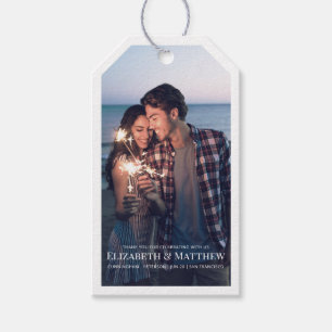 Thank You   Modern and Simple Photo Wedding Gift Tags