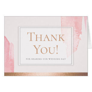 Thank You - Modern Blush Pink Watercolor