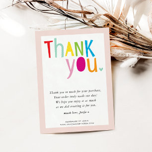 THANK YOU modern bright fun colourful typography
