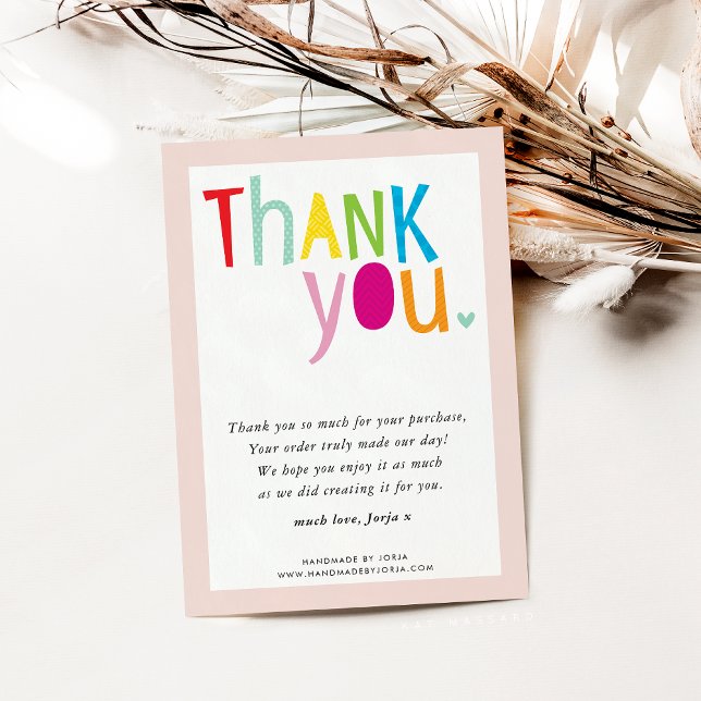 THANK YOU modern bright fun colourful typography Card (Creator Uploaded)