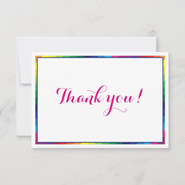 THANK YOU modern bright rainbow colours (Front)