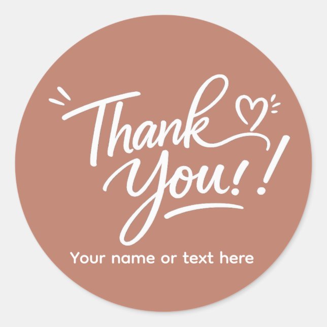 Thank you! modern calligraphy Sticker (Front)