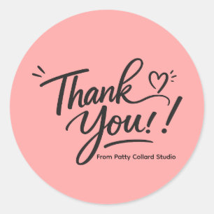 Thank you! modern calligraphy Sticker