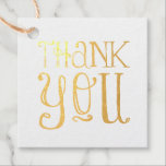 THANK YOU modern fun hand lettered typography Favour Tags<br><div class="desc">by kat massard >>> WWW.SIMPLYSWEETPAPERIE.COM <<< A super fun,  cute design featuring the words "Tis the Season" for your christmas gifts</div>
