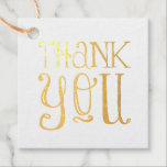 THANK YOU modern fun hand lettered typography Favour Tags<br><div class="desc">by kat massard >>> WWW.SIMPLYSWEETPAPERIE.COM <<< A super fun,  cute design featuring the words "Tis the Season" for your christmas gifts</div>
