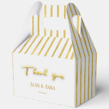 Thank you Modern golden stripes Luxury Wreath