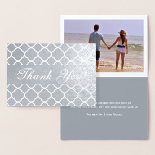 Thank You Modern Moroccan Pattern Foil Card