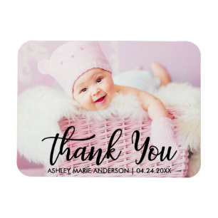 Thank You Modern New Baby Magnet