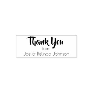 Thank You Modern Script Typography Self-inking Stamp