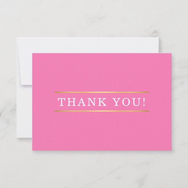 THANK YOU modern simple candy pink gold detail (Front)