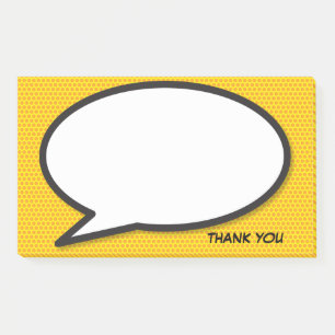Thank You Modern Simple Fun Speech Bubble Post-it Notes