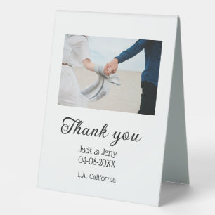Thank you modern simple wedding couple name messag