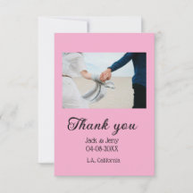 Thank you modern simple wedding couple name messag